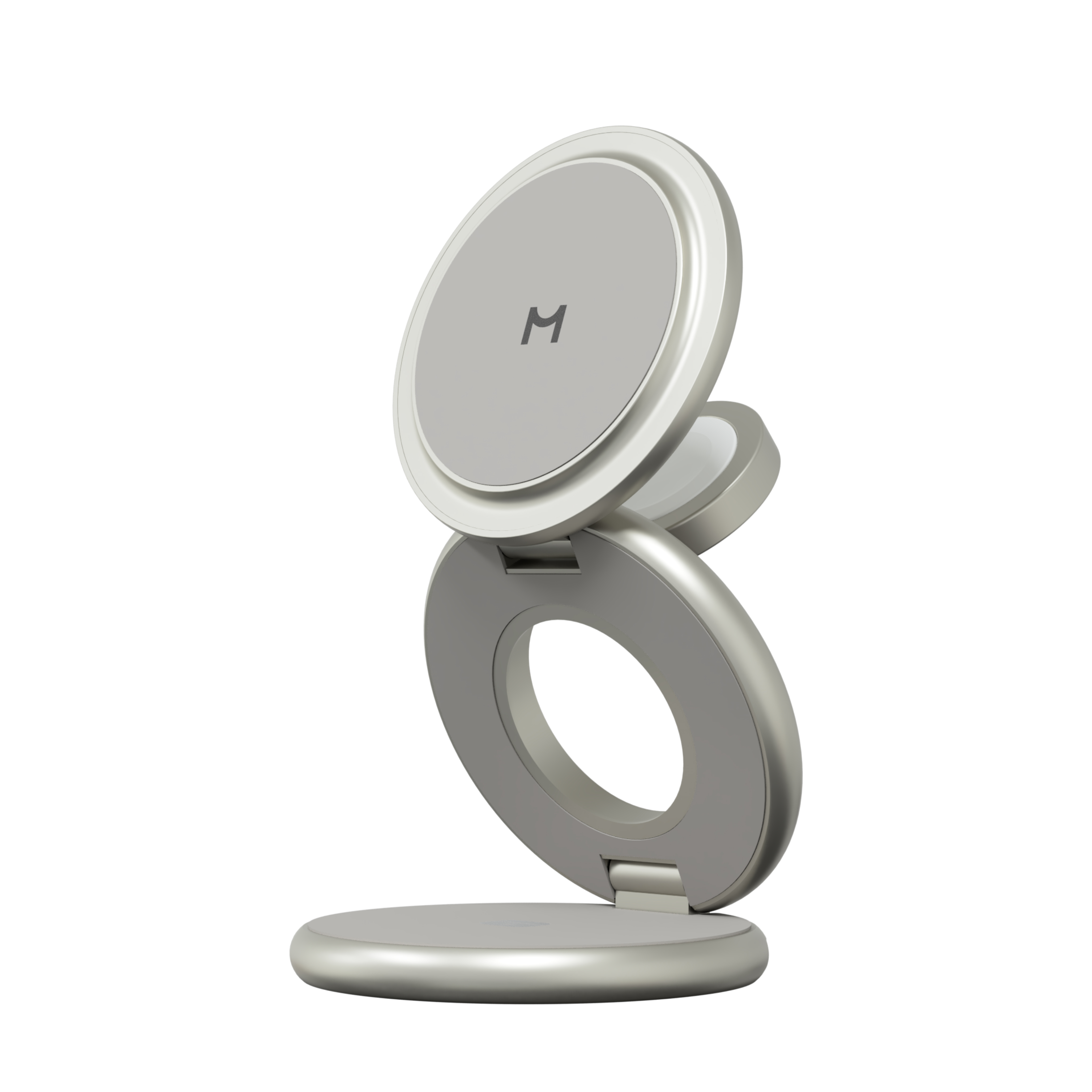 Зарядная станция 3 в 1 Magssory Signature Disc Pro для Apple Qi2 Titan, Титан — WCH073t 2